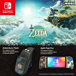 Sac de transport à bandoulière Hori Adventure Pack Zelda: Tears of the Kingdom pour Nintendo Switch Noir, Bleu et Jaune