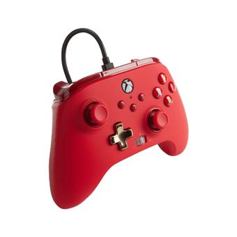 Manette filaire améliorée Xbox pour Xbox Séries X/S Rouge