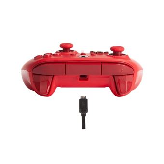 Manette filaire améliorée Xbox pour Xbox Séries X/S Rouge