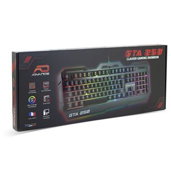 Clavier Gaming filaire Spirit of Gamer GTA 250 RVB Noir