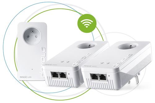 Kit de démarrage de 3 adaptateurs CPL Devolo Magic 1 WiFi Blanc