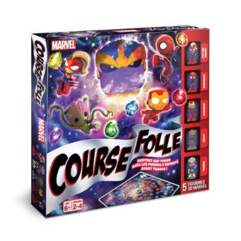 Jeu de société famille et enfants Cartamundi Course Folle Avengers ...