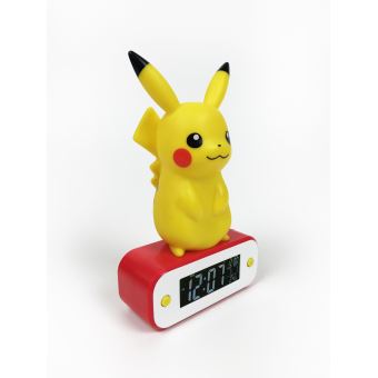 Wekity Pikachu Réveil coloré Led Horloge carrée Réveil numérique