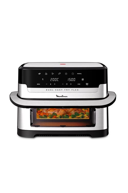 Friteuse Sans Huile Moulinex Easy Fry Dual Flex Ez922Df0 9L Gris