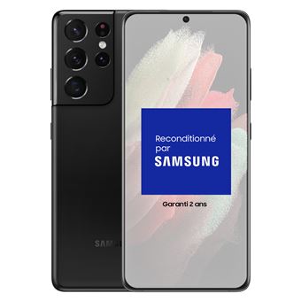 Smartphone Samsung Galaxy S21 Ultra 6,8&quot; 5G Double nano SIM 128 Go Noir Reconditionné Grade A - 1