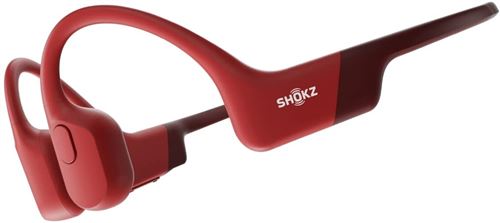 AfterShokz OpenRun - Koptelefoon met micro - open oor - bevestiging achter de nek - Bluetooth - draadloos - rood