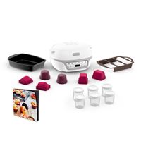 Machine à gâteaux Tefal Cake Factory Délices Silver Maxi Pack KD812110 1100 W Blanc et Argent