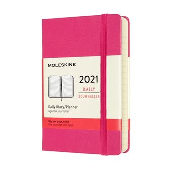 Agenda 2021 journalier Moleskine Rigide petit format Rose