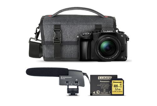 Hybride Panasonic Lumix G80 + Objectif Lumix G Vario 14-140 mm f/3.5-5.6 Noir + Micro Sennheiser + 2