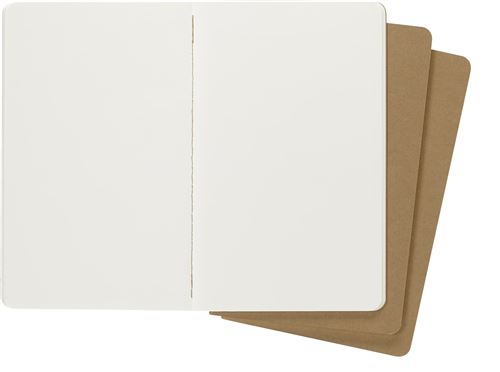 Cahier couverture kraft - 21 x 29,7 cm - 40 pages blanches lignées - Carnet  à décorer - Creavea