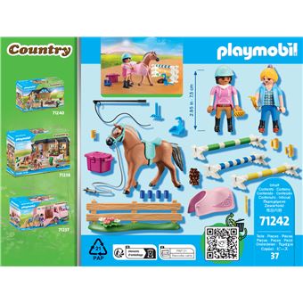 Playmobil 71240 Extension Box avec Cheval - Country - avec Un Personnage,  Un Cheval, Son Box et des Accessoires - Le Club d'équitation - Animaux &  Nature - Dès 4 Ans : : Jeux et Jouets