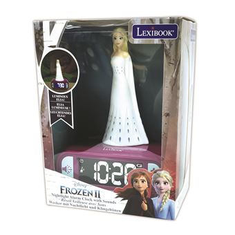 Réveil avec Veilleuse en 3D Lexibook Reine des Neiges Elsa et effets sonores - 1
