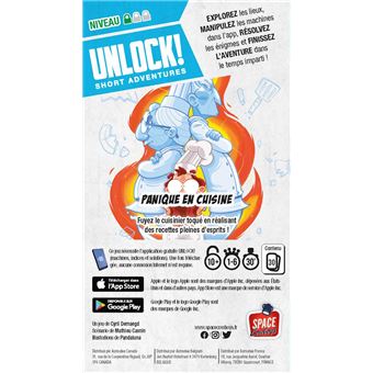 Jeu d'escape game Asmodee Unlock Short Adventure Panique en cuisine - Jeu d'escape game - Achat & prix Jeu d'escape game Asmodee Unlock Short Adventure Panique en cuisine - Jeu d'escape game - Achat & prix