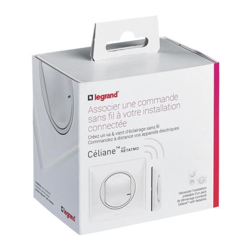Céliane met Netatmo extra draadloos verbonden bediening met Yesterday White plate