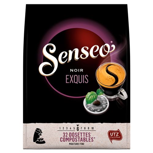 Paquet de 32 dosettes Senseo Noir Exquis