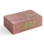 Réveil Gingko Flip Click Clock Noyer