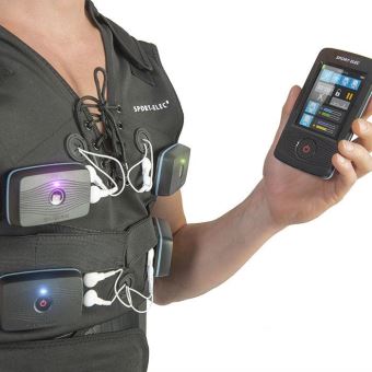 Sport-Elec Free Action 4M Force Max – Electrodes 4 Moteurs, Bluetooth, 88 Programmes Sport + 6 Santé, Ceinture Abdominale Incluse