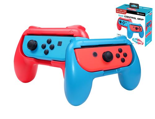 Pack de 2 Grips Subsonic Rouge et Bleu pour Joy-Cons Nintendo Switch