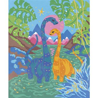 PEINTURE AU NUMERO DINOSAURES