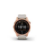 Montre connectée Garmin Fenix 7S Solar Rose Gold bracelet silicone Beige sable