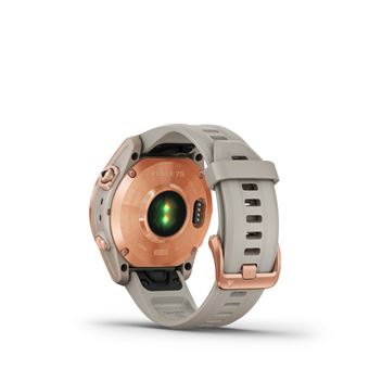 Montre connectée Garmin Fenix 7S Solar Rose Gold bracelet silicone Beige sable