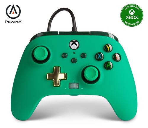 Manette filaire améliorée PowerA pour Xbox Series X|S Vert