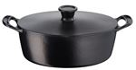 Cocotte fonte d'acier Tefal Jamie Oliver Premium E2125455 30 x 22 cm avec couvercle Noir