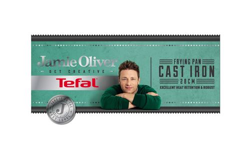 Jamie Oliver by Tefal Casserole de 30 cm en fonte émaillée de première  qualité avec couvercle en fonte