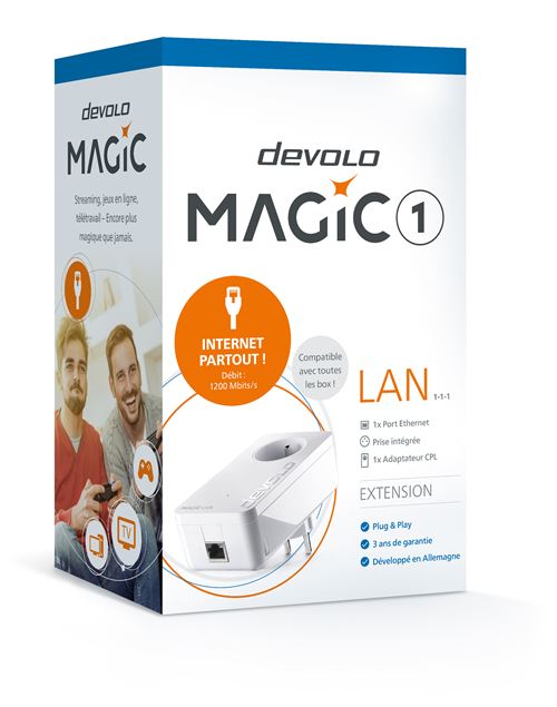 Kit de démarrage 2 adaptateurs CPL Devolo Magic 1 LAN Blanc - CPL