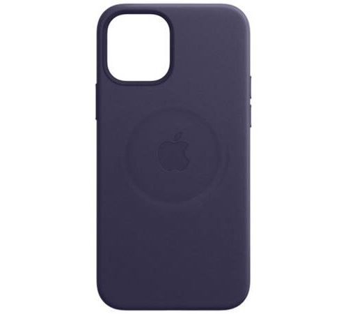 Coque en cuir avec MagSafe pour iPhone 12 Pro Max Violet profond