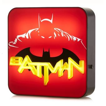 Lampe d'ambiance de bureau Applique murale 3D Batman Noir, rouge et jaune