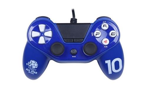Manette de jeu filaire Subsonic Bleu pour PC et PS4