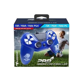 Manette de jeu filaire Subsonic Bleu pour PC et PS4