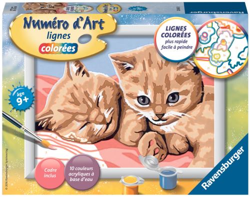 Peinture Au Numero Ravensburger Numero D Art Deux Chatons Roux Peinture Achat Prix Fnac