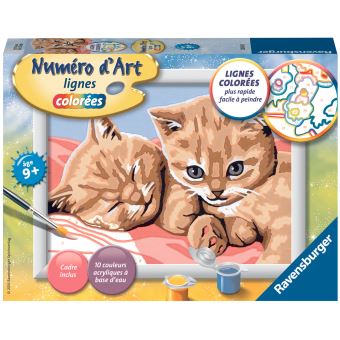 Peinture Au Numero Ravensburger Numero D Art Deux Chatons Roux Peinture Achat Prix Fnac