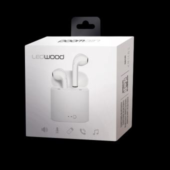 Ecouteurs sans fil Muvit Ledwood LD-I7S Blanc - Ecouteurs - Achat \u0026 prix |  fnac