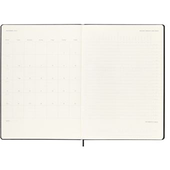 Agenda scolaire Moleskine 2022 2023 Semainier Pro Vertical A4 Rigide Noir