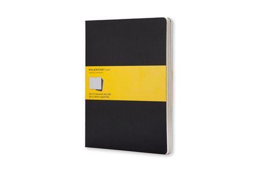 Moleskine Noir Set De 3 Cahiers Très Grand Format Quadrillés - Image 3