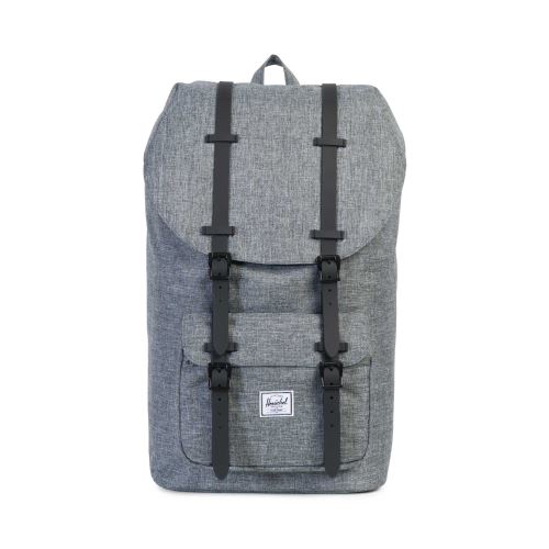 Herschel Little America Raven Hachuré/Caoutchouc Noir