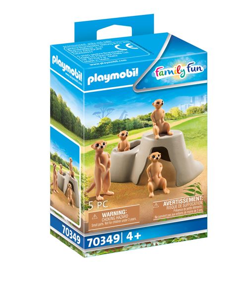 Playmobil Le Parc Animalier 70349 Suricates Et Rocher