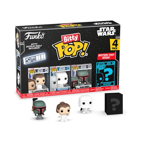 Funko Pack 4 Figurines Bitty Pop Star Wars S2 Leia