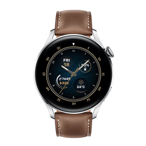 Huawei Watch 3 klassieke smartwatch bruine leren band