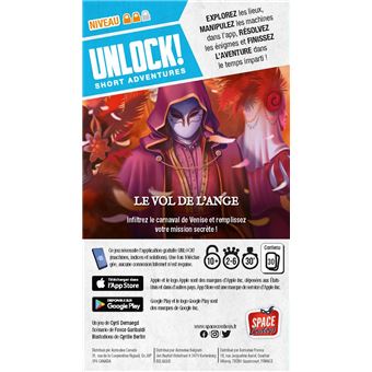 Jeu d'ambiance Asmodee Unlock! Short Adventure 3 : Le vol de l'ange