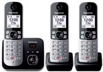 Téléphone fixe sans fil Trio Panasonic KX-TG6863 Noir et argent