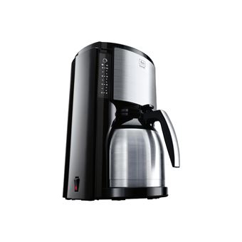 Verseuse Isotherme Melitta 1L - Pour Cafetières LOOK IV Therm, Conservation Arôme 2h, Noir/Inox