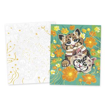 Qiukoo Lot De 4 Peinture Par Numéros Animaux 30x30 Cm – Kits Créatifs Pour Enfants 6-10 Ans