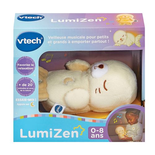 Peluche lumineuse VTech LumiZen Phoque Module électronique amovible 0 lumière poitrine - vue 2