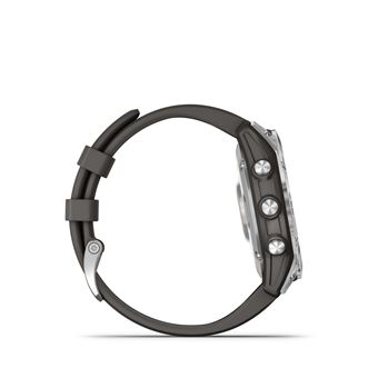 Montre connectée Garmin Fenix 7 Silver avec bracelet silicone Gris