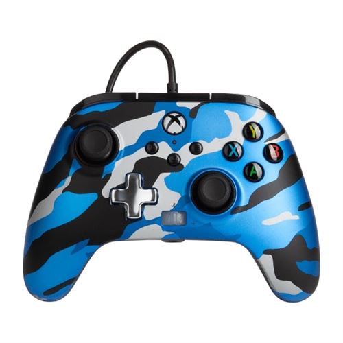 Manette filaire améliorée Xbox pour Xbox Séries X/S Camouflage Bleu