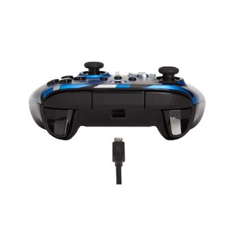 Manette filaire améliorée Xbox pour Xbox Séries X/S Camouflage Bleu Métallique